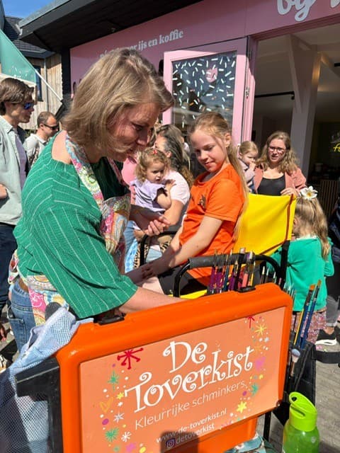 Schminken bij gemeentelijke evenementen