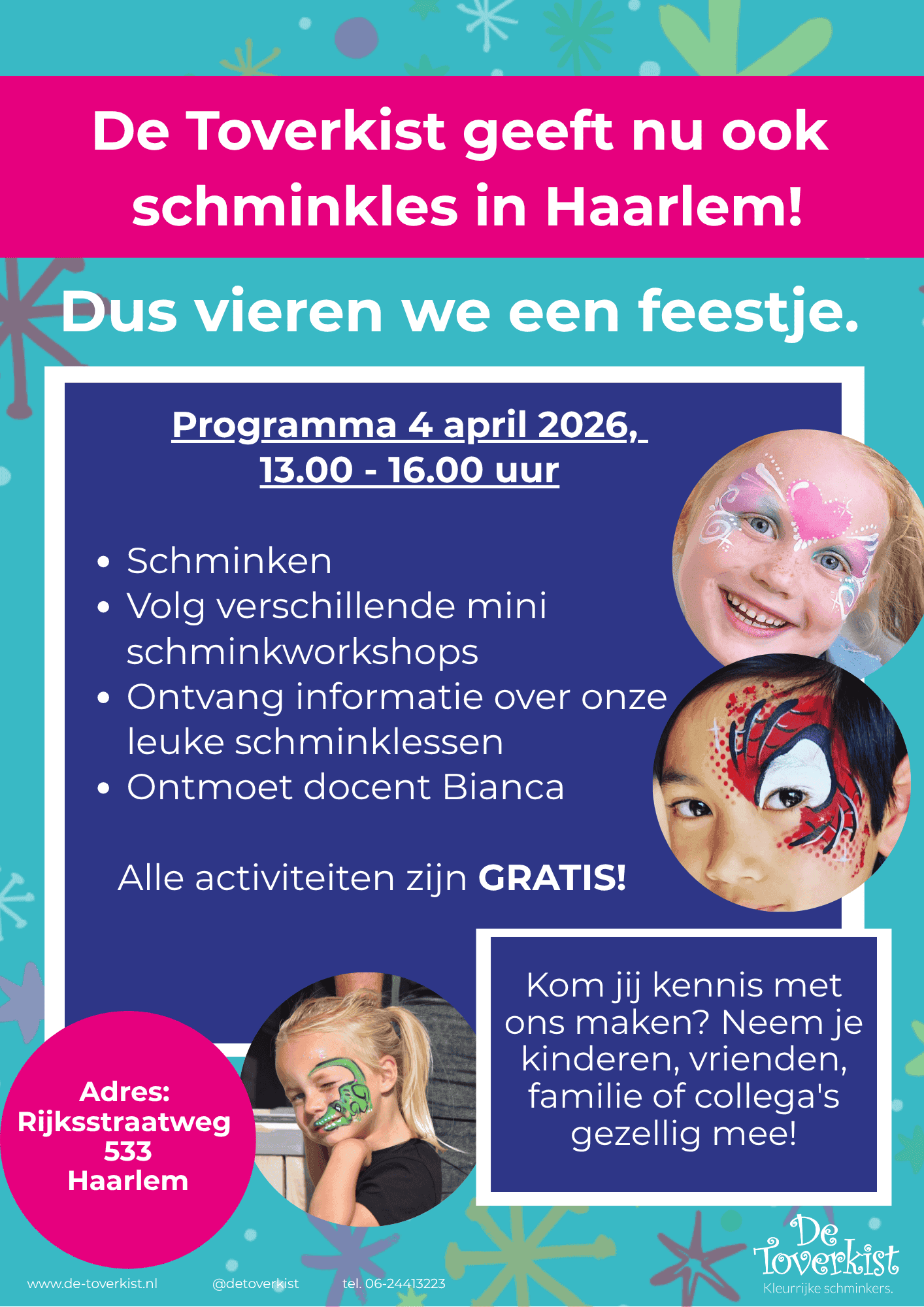 De Toverkist geeft nu ook schminklessen in Haarlem